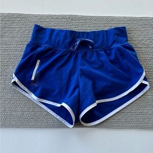 Under Armour Cobalt Blue and White Trim Dri Fit Running Shorts Size Small